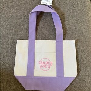 Purple and Cream Trader Joe’s Tote Bag